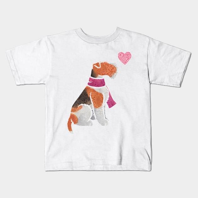 Watercolour Wire Fox Terrier Kids T-Shirt by animalartbyjess